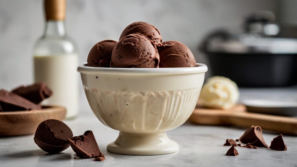Dark Chocolate 70% Gelato, illustrative image.
